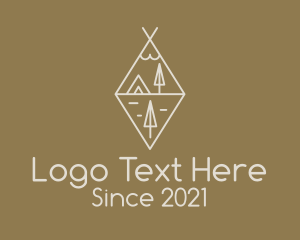 Minimalist Camping Tepee logo
