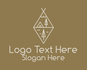 Minimalist Camping Tepee Logo