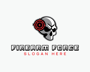 Skull Hunter Shooting Range logo design