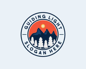 Alpine Mountain Hiking logo design