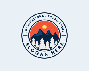 Alpine Mountain Hiking logo design