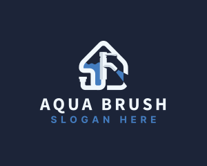 House Faucet Plumbing Fix logo design