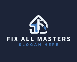 House Faucet Plumbing Fix logo design