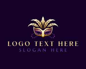 Festival Mardi Gras Mask logo