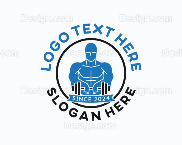 Bodybuilder Fitness Gym Logo