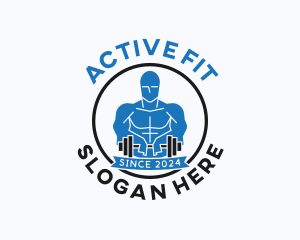 Bodybuilder Fitness Gym  logo design