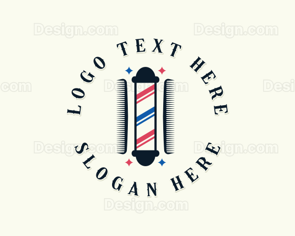 Haircut Barbering Grooming Logo