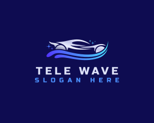 Car Wave Cleaning logo design