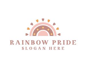 Valentine Rainbow Craft logo design