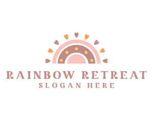 Valentine Rainbow Craft logo design