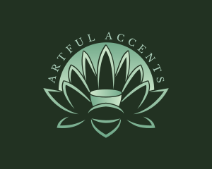 Meditation Lotus Flower logo design