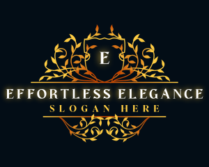 Floral Leaf Luxury logo design