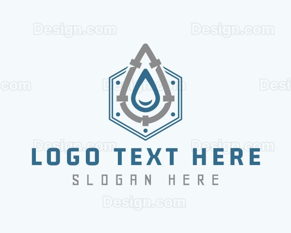 Water Pipe Plumber Logo