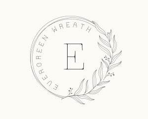 Wedding Leaf Wreath logo design