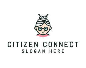 Cute Granny Glasses logo design