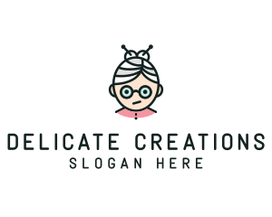 Cute Granny Glasses logo design