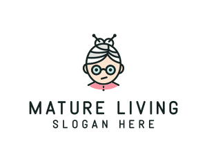 Cute Granny Glasses logo design