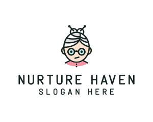 Cute Granny Glasses logo design