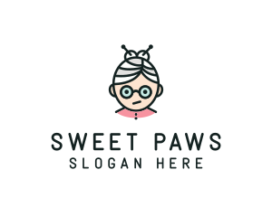 Cute Granny Glasses logo design