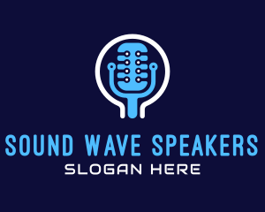 Tech Microphone Recording logo design