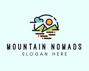 Natural Mountain Landscape  logo design