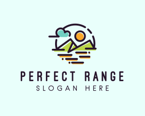 Natural Mountain Landscape  logo design