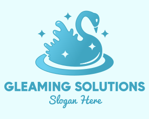 Swan Sparkle Splash logo design