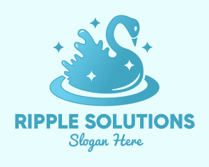 Swan Sparkle Splash logo design