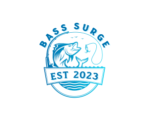 Marine Fishing Sea Bass logo design