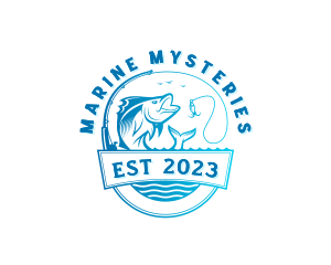 Marine Fishing Sea Bass logo design