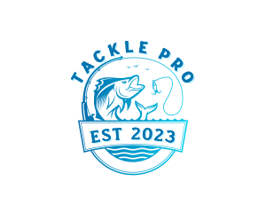 Marine Fishing Sea Bass logo design