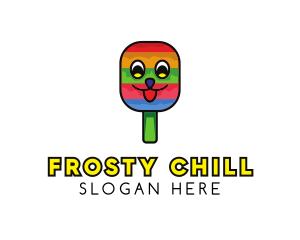 Smiling Ice Cream Popsicle logo