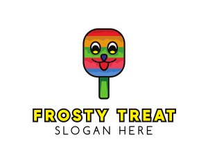 Smiling Ice Cream Popsicle logo