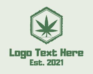 Natural Hexagon Weed logo