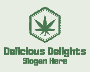 Natural Hexagon Weed Logo