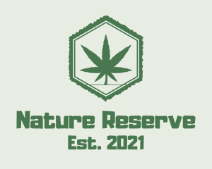 Natural Hexagon Weed logo design