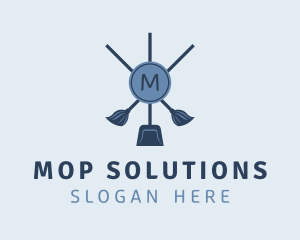 Mop Dustpan Housekeeping  logo design