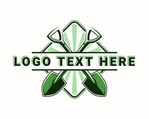 Shovel Gardening Lawn logo