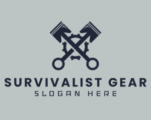 Piston Cogwheel Repair logo design