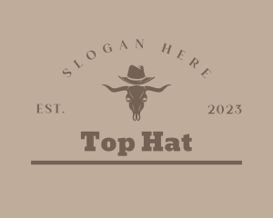 Bull Skull Hat logo design