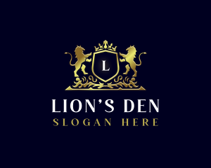 Luxury Lion Crest logo design