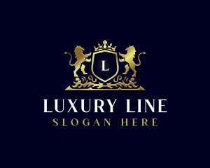 Luxury Lion Crest logo design