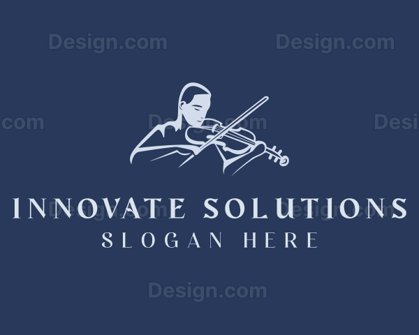 Violin Musician Instrumentalist Logo