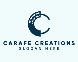 Industrial Contractor Letter C  logo design