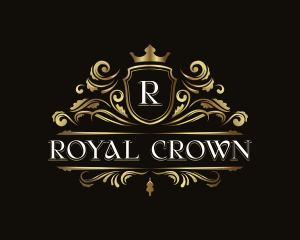 Luxury Crown Shield logo design