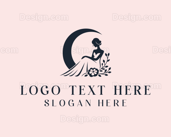 Wedding Woman Flower Logo