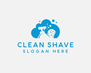 Sprayer Sponge Disinfection Cleaning logo design