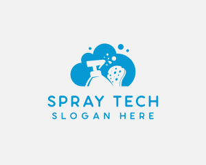 Sprayer Sponge Disinfection Cleaning logo