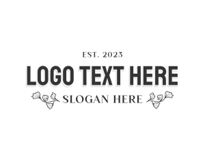 Modern Floral Wordmark logo