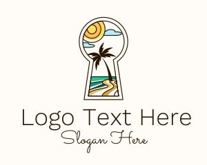 Tropical Beach Keyhole logo